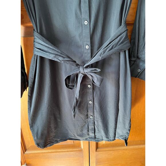 Untuckit For Her Women's Angelina Black Button Down Mini Long Sleeve Dress SZ 4 - Picture 4 of 15